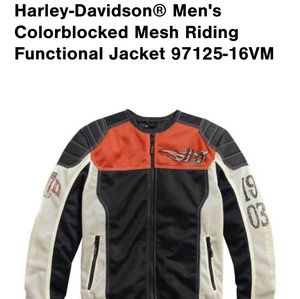 Harley Davidson colorblock mesh riding jacket